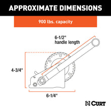 Load image into Gallery viewer, Curt Hand Winch (900lbs 6-1/2in Handle)