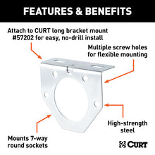 Load image into Gallery viewer, Curt Connector Mounting Bracket for 7-Way Round