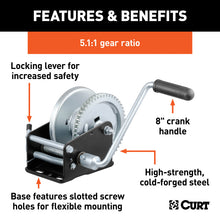 Load image into Gallery viewer, Curt Hand Winch (1900lbs 8in Handle)