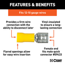 Load image into Gallery viewer, Curt Female Quick Connectors (12-10 Wire Gauge 100-Pack)