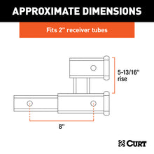 Load image into Gallery viewer, Curt Dual Receiver Extender (2in Shank 3500lbs 5-13/16in Rise)