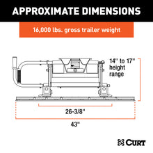 Load image into Gallery viewer, Curt E16 5th Wheel Hitch w/Roller & Rails