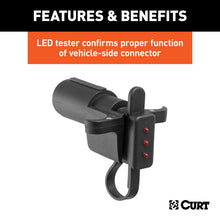 Load image into Gallery viewer, Curt Electrical Adapter w/Tester (6-Way Round Vehicle to 4-Way Flat Trailer)