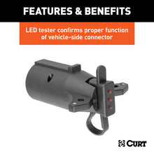Load image into Gallery viewer, Curt Electrical Adapter w/Tester (7-Way RV Blade Vehicle to 4-Way Flat Trailer)