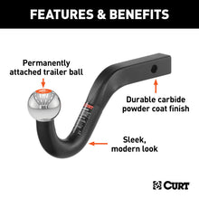 Load image into Gallery viewer, Curt Euro Mount (2in Ball 1-1/4in Shank 3500lbs -3/4in High 8-3/4in Long)