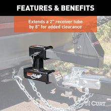 Load image into Gallery viewer, Curt Dual Receiver Extender (2in Shank 3500lbs 5-13/16in Rise)