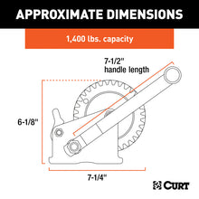 Load image into Gallery viewer, Curt Hand Winch (1400lbs 7-1/2in Handle)