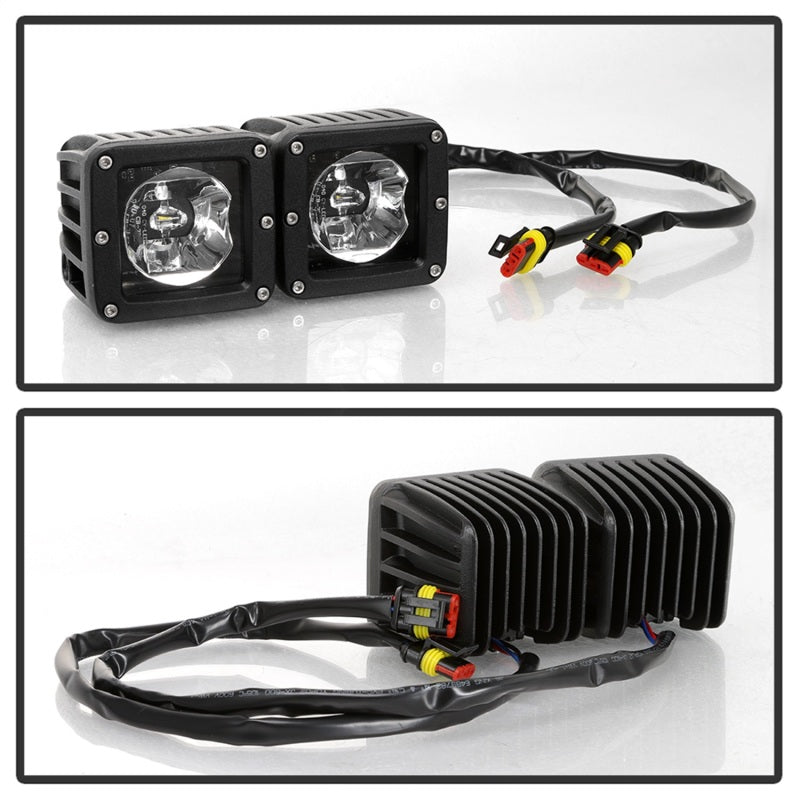 Spyder Dodge Ram 2013-2018 1500 Only Full LED Fog Lights W/Bracket and Universal Switch- Clear