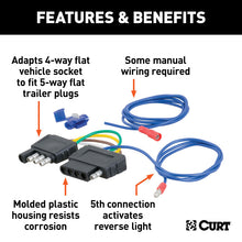 Load image into Gallery viewer, Curt Electrical Adapter (4-Way Flat Vehicle to 5-Way Flat Trailer)