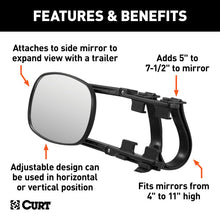 Load image into Gallery viewer, Curt Extended View Tow Mirror