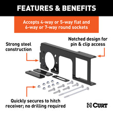 Load image into Gallery viewer, Curt Easy-Mount Brackets for 4 or 5-Flat & 6 or 7-Round (2in Receiver 10-Pack)