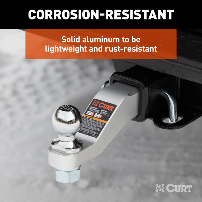 Curt Class 3 Aluminum Ball Mount (2in Shank 8000lbs 2in Drop 8-1/2in Long)