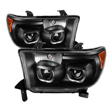 Load image into Gallery viewer, xTune Toyota Tundra 07-13 Projector Headlights Eliminates AFS LED Halo Black PRO-JH-TTUN07-CFB-BK