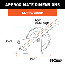 Load image into Gallery viewer, Curt Hand Winch (2100lbs 9-3/4in Handle)