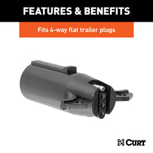 Load image into Gallery viewer, Curt Electrical Adapter (7-Way Round Vehicle to 4-Way Flat Trailer Packaged)
