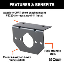 Load image into Gallery viewer, Curt Connector Mounting Brackets for 4-Way & 6-Way Round (12-Pack)