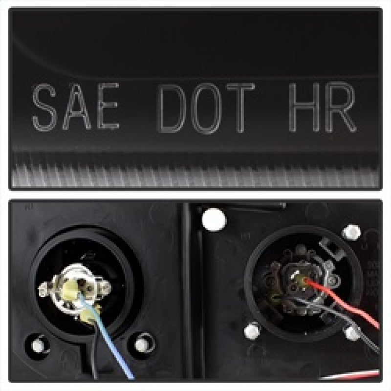 Spyder Chevy Silverado 1500 03-06 Projector LED Halo LED Amber Reflector Blk PRO-YD-CS03-AM-BK