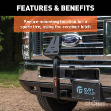 Load image into Gallery viewer, Curt Hitch-Mounted Spare Tire Mount (Fits 2in Receiver)