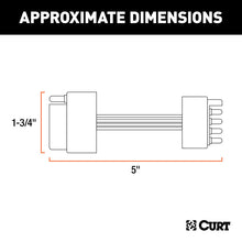 Load image into Gallery viewer, Curt Electrical Adapter (4-Way Flat Vehicle to 5-Way Flat Trailer)
