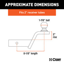 Load image into Gallery viewer, Curt Fusion Ball Mount w/1-7/8in Ball (2in Shank 5000lbs 2in Rise)