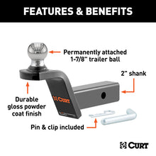 Load image into Gallery viewer, Curt Fusion Ball Mount w/1-7/8in Ball (2in Shank 5000lbs 2in Rise)