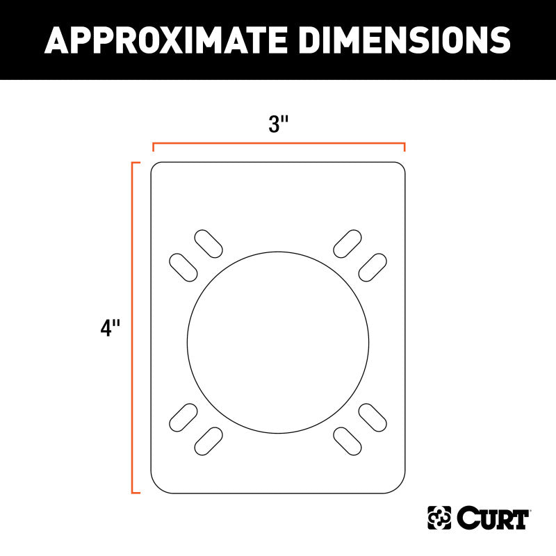 Curt Connector Mounting Bracket for 7-Way RV Blade (Packaged)