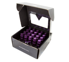 Load image into Gallery viewer, NRG 700 Series M12 X 1.25 Steel Lug Nut w/Dust Cap Cover Set 21 Pc w/Locks & Lock Socket - Purple