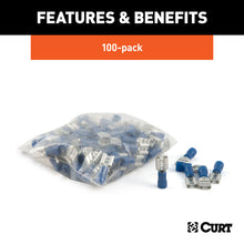 Load image into Gallery viewer, Curt Female Quick Connectors (16-14 Wire Gauge 100-Pack)