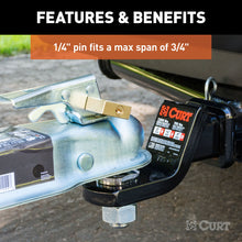 Load image into Gallery viewer, Curt Coupler Lock (1/4in Pin 3/4in Latch Span Padlock Solid Brass)