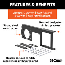 Load image into Gallery viewer, Curt Easy-Mount Bracket for 4 or 5-Flat & 6 or 7-Round (2-1/2in Receiver Packaged)