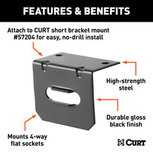 Load image into Gallery viewer, Curt Connector Mounting Bracket for 4-Way Flat (Packaged)