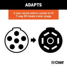 Load image into Gallery viewer, Curt Electrical Adapter (6-Way Round Vehicle to 7-Way RV Blade Trailer)