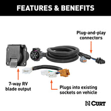 Load image into Gallery viewer, Curt 05-19 Nissan Pathfinder Custom Wiring Connector (7-Way RV Blade Output)