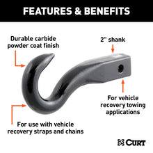 Load image into Gallery viewer, Curt Forged Tow Hook Mount (2in Shank)