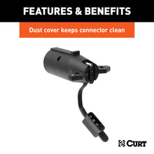 Load image into Gallery viewer, Curt Electrical Adapter w/Tester (7-Way RV Blade Vehicle to 4-Way Flat Trailer)