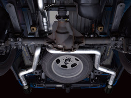 AWE Tuning 0FG 21+ Ford F150 Dual Split Rear Cat-Back Exhaust- 5in Diamond Black Tips