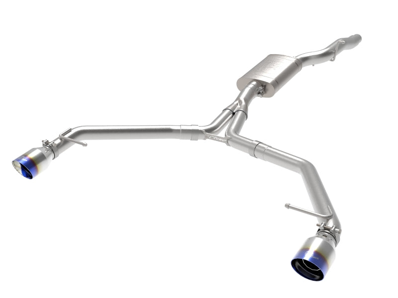 aFe MACH Force-Xp 13-16 Audi Allroad L4 SS Axle-Back Exhaust w/ Blue Flame Tips