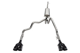 Corsa 19-25 GMC Sierra 1500 Cat-Back Dual Rear Exit with Twin 4in Black Powder Coat Pro-Series Tips