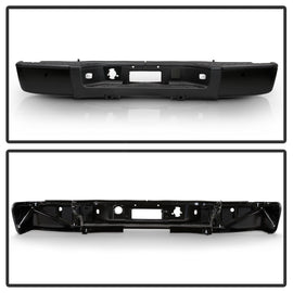 xTune 07-13 Chevy Silverado 1500 w/Parking Sensor OEM Style Steel Rear Bumper - BLK RB-CS07-SET-WS-B