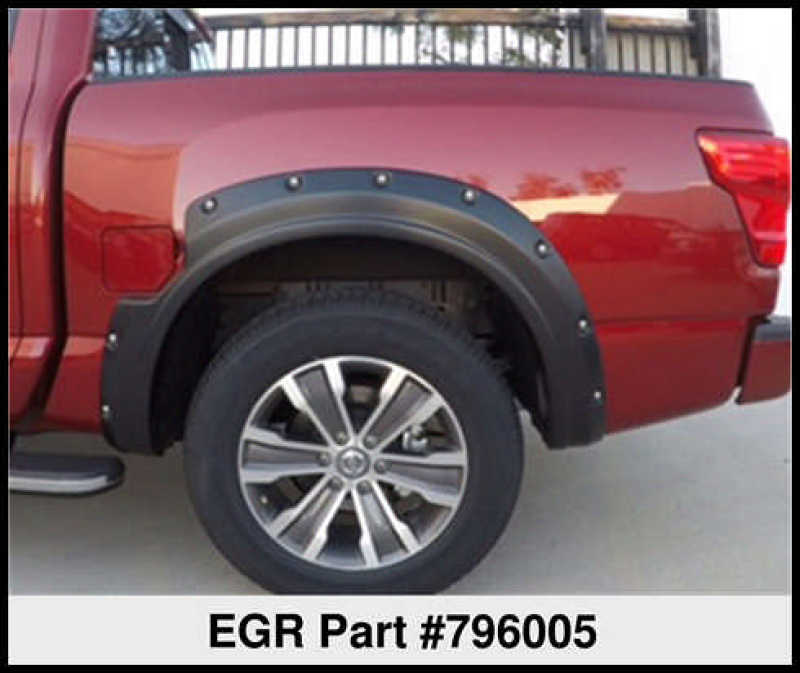 EGR 2017 Nissan Titan Bolt-On Look Fender Flares - Set - Black Matte (796005)