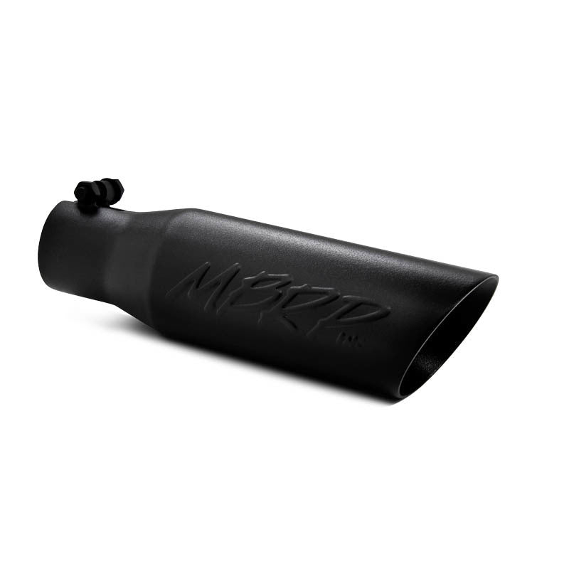 MBRP Universal Tip 3.5 O.D. Dual Wall Angled 2.5 inlet 12 length - Black Finish