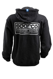 Sparco Sweatshirt Hooded Heritage Blk Sm