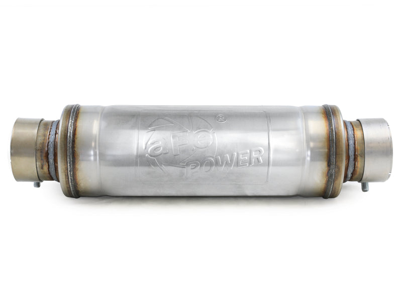 aFe MACH Force-Xp Muffler 3 IN ID Center/Center x 5 IN Dia. x 19 IN Overall Length - Round Body