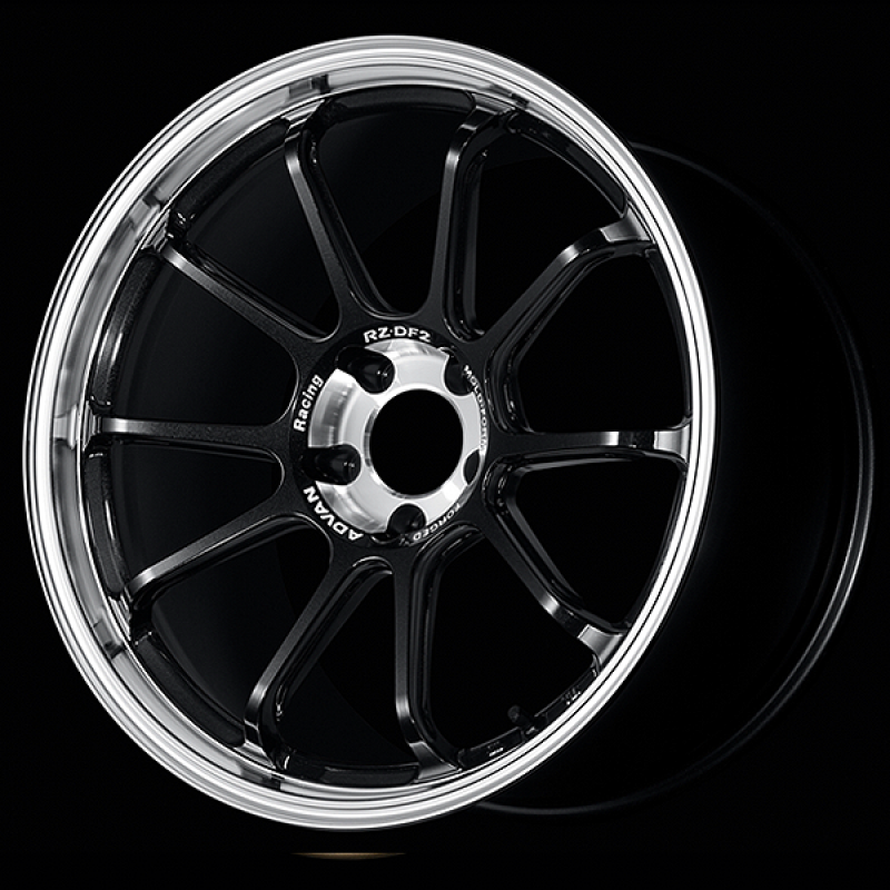 Advan RZ-DF2 19x9.5 / +44 Offset / 5x120 / 72.5mm Bore / Diamond Cut and Racing Titanium Black