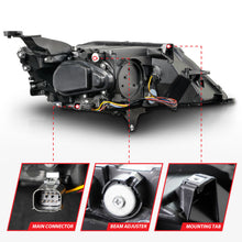 Load image into Gallery viewer, ANZO 14-20 Chevrolet Impala Square Projector LED Bar Headlights w/ Black Housing