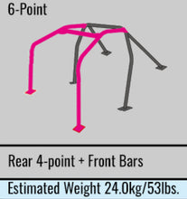 Load image into Gallery viewer, Cusco Safety21 6pt 2Pssgr BLK Thru Dash Roll Cage Nissan R33 2dr (S/O/No Cancel)