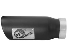 Load image into Gallery viewer, aFe MACH Force-Xp Universal Exhaust Tip 3-1/2ININ x 4-1/2IN Outlet x 12IN Black Left Side Exit