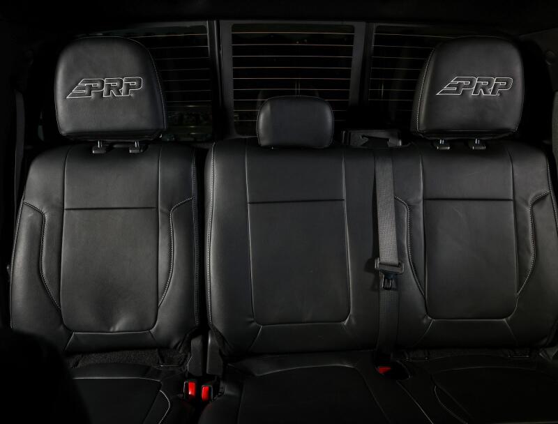 PRP 12-14 Ford Raptor  Rear Bench Seat Covers- Black with Silver Stitch