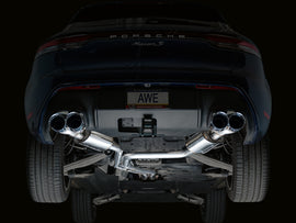 AWE Tuning 19-21 Porsche Macan 3.0T/2.9TT Touring Edition Cat-Back Exhaust w/ Chrome Silver Tips