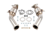 Load image into Gallery viewer, AMS Performance VR30DDTT Street Lower Downpipes w/GESI Catalytic Converter